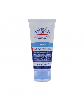 کرم مرطوب کننده صورت و گردن مخصوص پوست های خشک آردن اتوپیا Ardene Atopia حجم 50 میلی لیتر