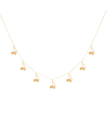 گردنبند طلا پروانه سبک میوگلد Mio Gold کد NC1786