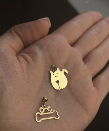 پلاک طلا گربه میوگلد Mio Gold کد N3089