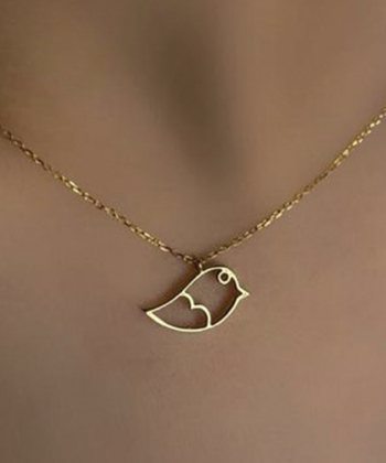 گردنبند طلا پرنده میوگلد Mio Gold کد NC1771