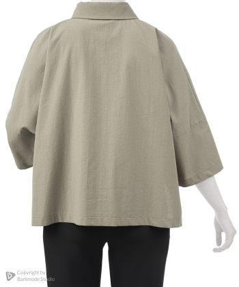 شومیز لینن زنانه ریسانی مدل 2136