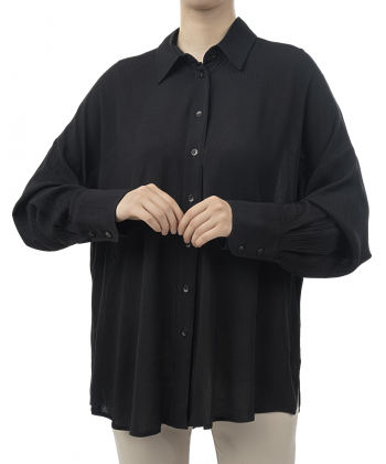 شومیز نخی آستین بلند زنانه ریسانی مدل 2402