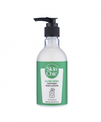 لوسیون بدن مناسب پوست حساس اسکین شیک Skin Chic حاوی عصاره آلوئه ورا حجم 200 میلی لیتر