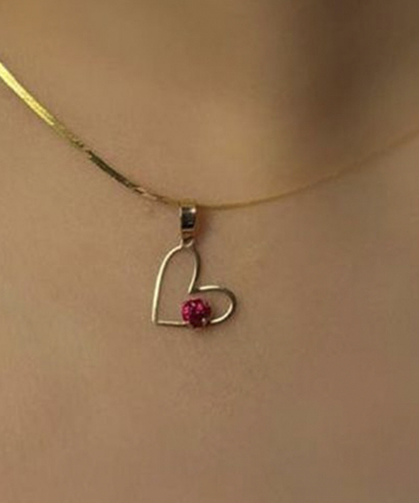 پلاک طلا قلب میوگلد Mio Gold کد N3117