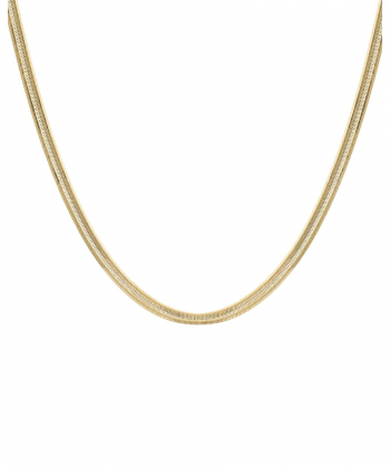 گردنبند طلا هرینگبون دوبل میوگلد Mio Gold کد NC1793