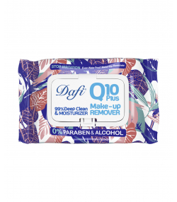 دستمال مرطوب پاک کننده آرایش حاوی Q10 دافی Dafi مدل Stop Irritation بسته 50 عددی
