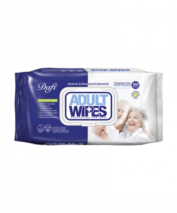 دستمال مرطوب پاک کننده بزرگسالان دافی Dafi مدل Adult Wipes بسته 100 عددی