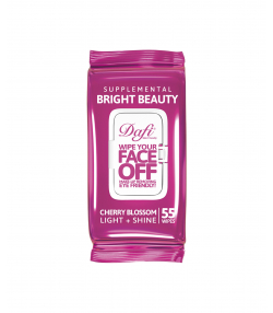 دستمال مرطوب پاک کننده آرایش دافی Dafi مدل Bright Beauty بسته 55 عددی