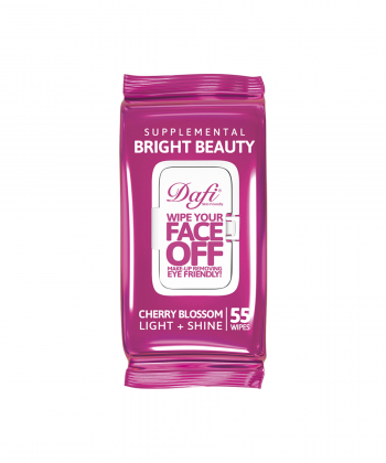دستمال مرطوب پاک کننده آرایش دافی Dafi مدل Bright Beauty بسته 55 عددی