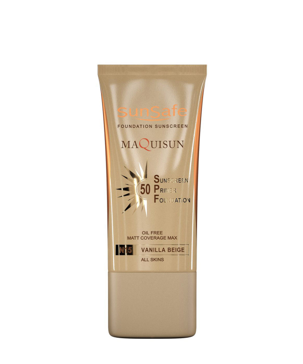 کرم ضد آفتاب کرم پودری فاقد چربی و پرایمری SPF50 سان سیف مدل مکی سان حجم 40 میلی لیتر