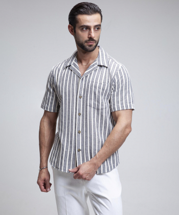 پیراهن آستین کوتاه مردانه ست من مدل PN367