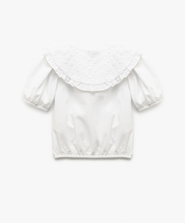 شومیز آستین کوتاه نوزاد دخترانه کوتون Koton کد 5SMG60023AW