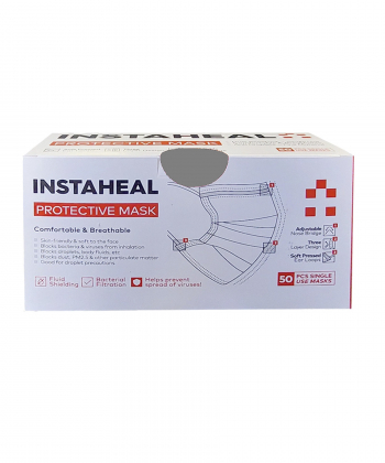 ماسک تنفسی اینستاهیل Instaheal طوسی بسته 50 عددی