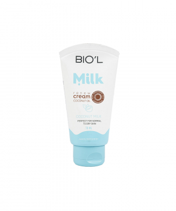 کرم تیوپی میلک شیر و نارگیل مناسب پوست نرمال تا خشک بیول Biol حجم 70 میلی لیتر