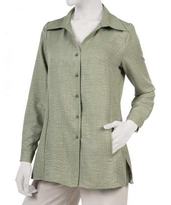 مانتو شومیزی کوتاه زنانه ریسانی مدل 2307