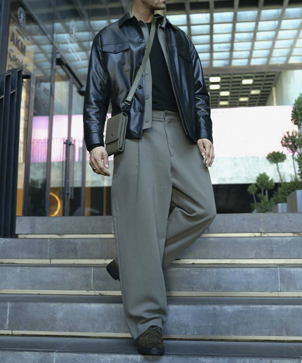 کفش مردانه چرم طبیعی چرم مشهد Mashad Leather مدل J6299