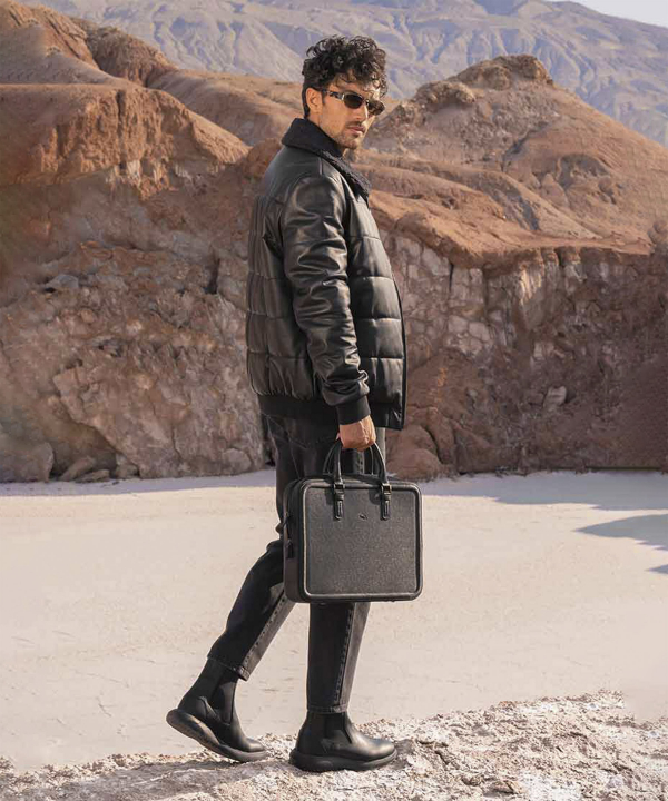 کاپشن مردانه چرم طبیعی چرم مشهد Mashad Leather مدل K0627