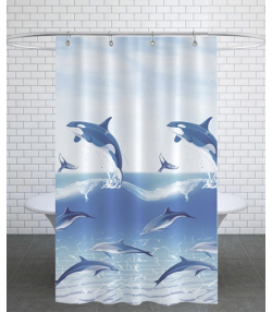 پرده حمام دلفین Dolphin کد jack-9515