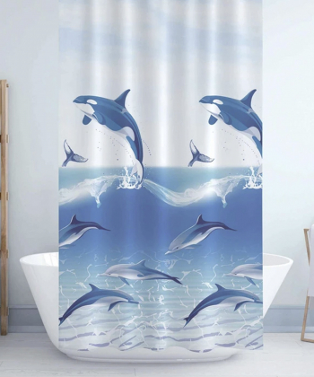 پرده حمام دلفین Dolphin کد jack-9515