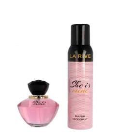 ست عطر و اسپری دئودورانت زنانه لا ریو La Rive مدل She Is Mine حجم 90 میلی لیتر