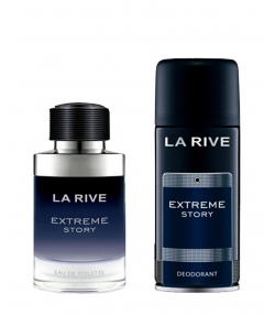 ست عطر و اسپری دئودورانت مردانه لا ریو La Rive مدل Extreme Story حجم 75 میلی لیتر