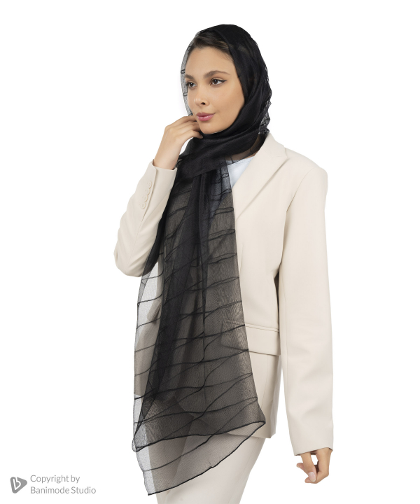 شال ابریشم زنانه نوولاشال Novella shawl کد 55242