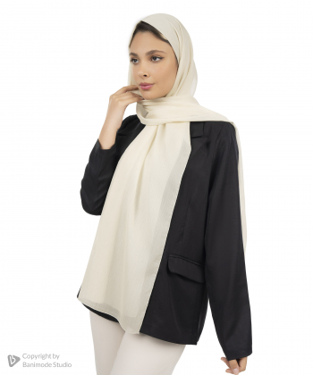 شال حریر لمه دار زنانه نوولاشال Novella shawl کد 55240