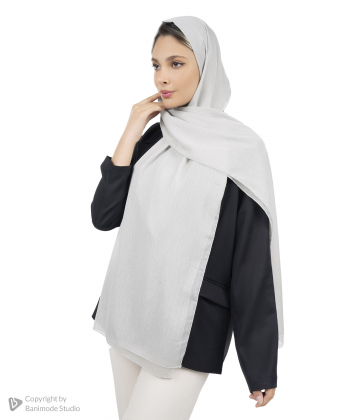 شال حریر لمه دار زنانه نوولاشال Novella shawl کد 55240