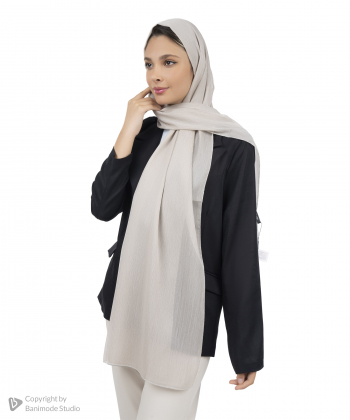 شال حریر لمه دار زنانه نوولاشال Novella shawl کد 55240