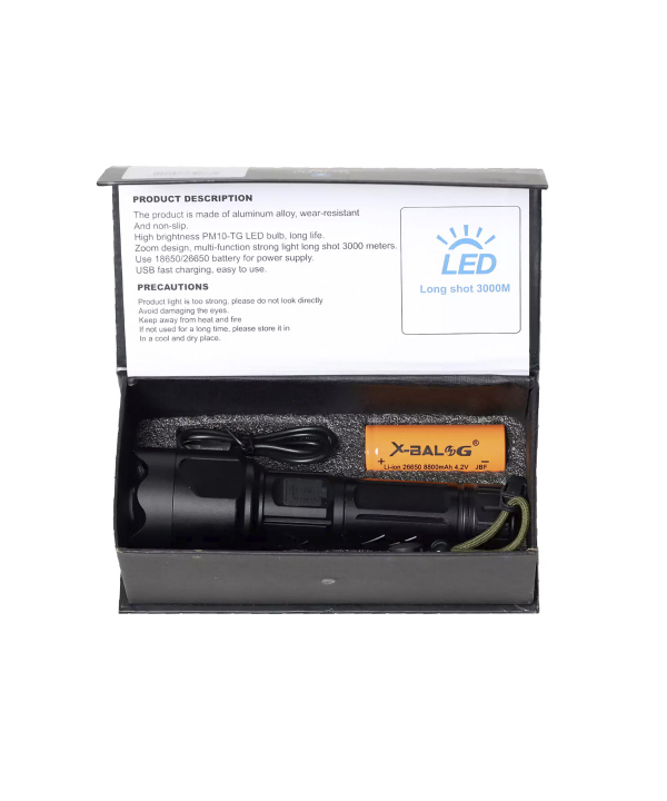 چراغ قوه پلیسی تکاورکو Takavarco مدل X-BALOG PM10-TG