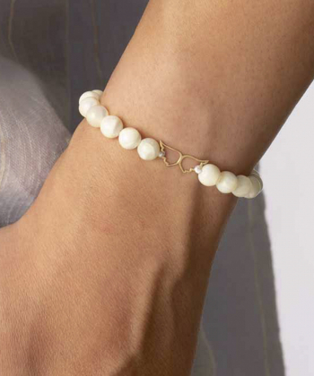 دستبند طلا بال فرشته توخالی کوچک (کپی) پرسته Parasteh کد 529979