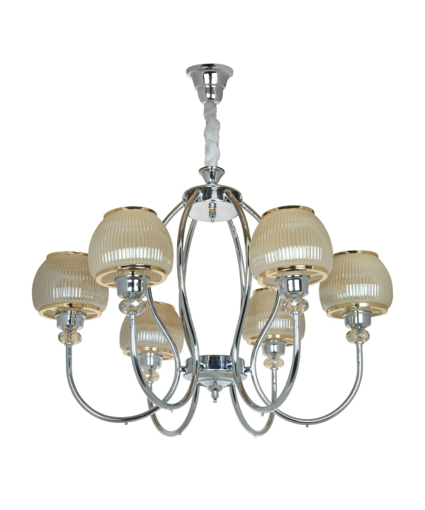لوستر آویز شش شعله چشمه نور کد N2400/6-CO