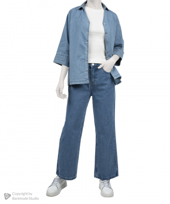 شومیز آستین بلند جین زنانه جوتی جینز مدل 51731603