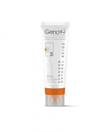 کرم ضدآفتاب رنگی SPF50 ژنوبایوتیک Geno Biotic مدل Suno Gen3 حجم 50 میلی لیتر