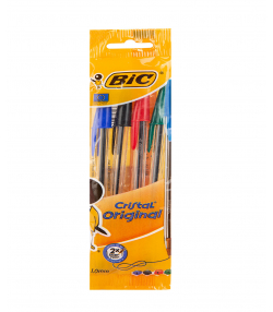 خودکار بیک Bic مدل Cristal Medium بسته چهار عددی