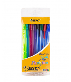 خودکار بیک Bic مدل Cristal Soft and Fashion بسته 8 عددی