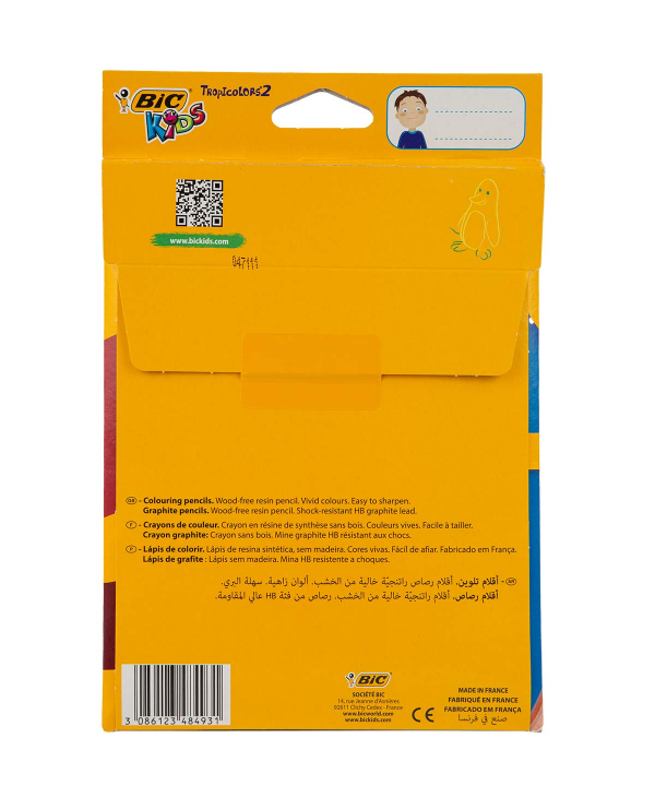 مداد رنگی هجده رنگ بیک Bic مدل Kids Tropi Colors
