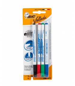ماژیک وایت برد قلمی بیک Bic مدل Velleda 1721 بسته چهار عددی