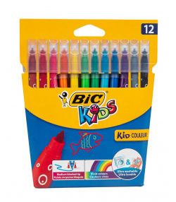 ماژیک رنگ آمیزی دوازده رنگ بیک Bic مدل Kid Couleur Baby