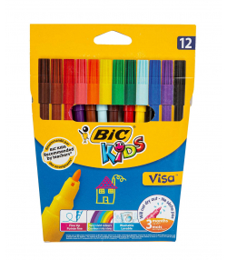 ماژیک رنگ آمیزی دوازده رنگ بیک Bic مدل Kids Visa