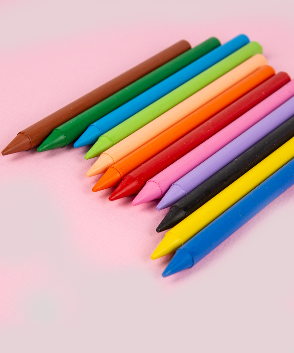 مداد شمعی دوازده رنگ بیک Bic مدل Kids Plastidecor