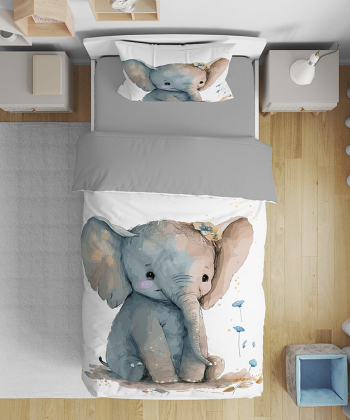 روتختی کودک یک نفره پنج تکه نوپه Nope طرح فانتزی فیل کد T5846