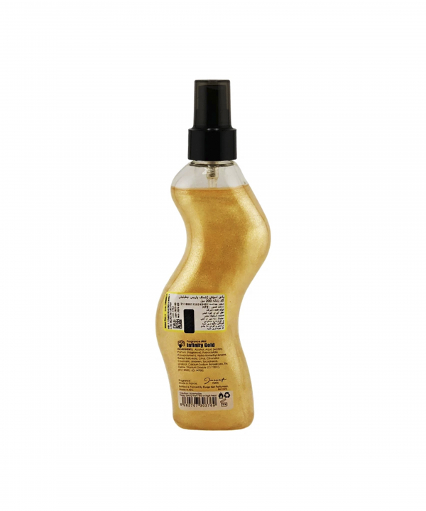 بادی اسپلش شاین ژک ساف Jacsaf مدل Infinity gold حجم 200 میلی‌لیتر