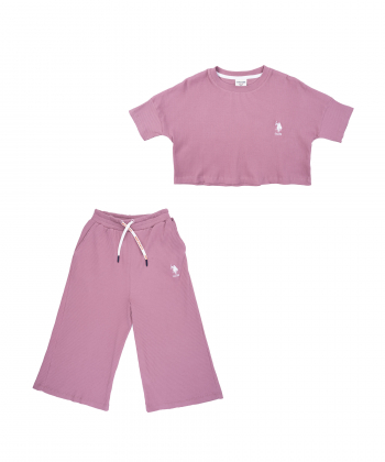 ست تیشرت و شلوار دخترانه یو اس پولو کیدز US Polo Kids کد 2013B7