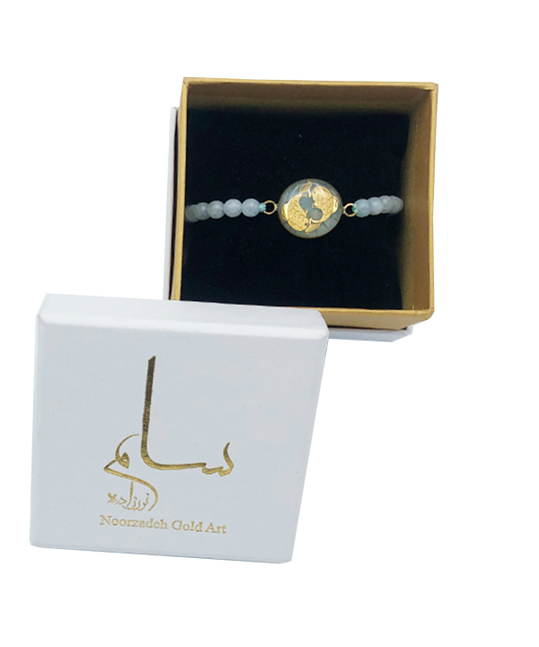 دستبند زنانه سام نورزاده Noorzadeh Gold Art طرح ماه اسفند کد 25