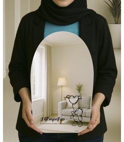 آینه دکوراتیو طرح I Lift Myself Up سایان هوم Cyan home