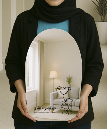 آینه دکوراتیو طرح I Lift Myself Up سایان هوم Cyan home