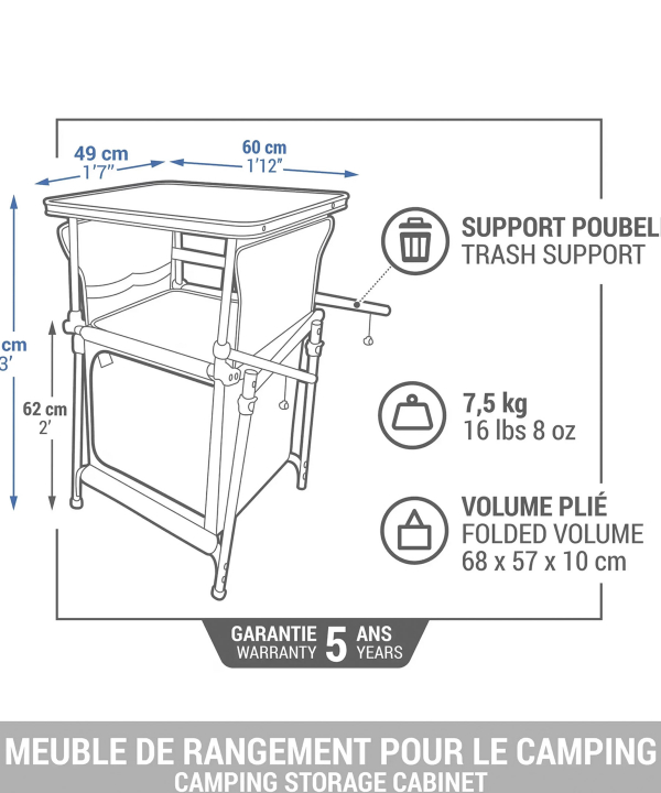 کابینت آشپزخانه تاشو کمپینگ کچوآ Quechua کد 4724496021