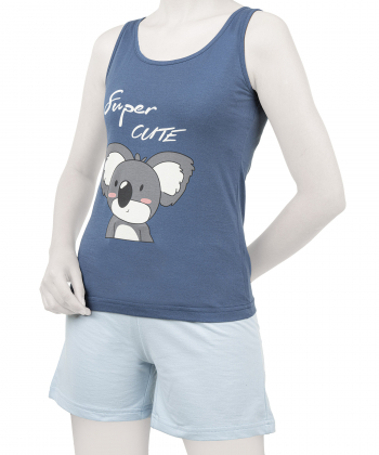 ست تاپ و شلوارک راحتی زنانه سه دو مدل 5SW37NT2161