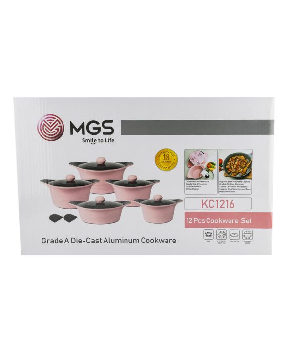 سرویس قابلمه 12 پارچه گرانیت ام جی اس MGS طرح کره ای C